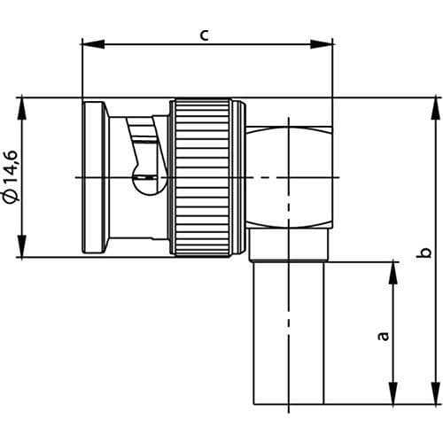 Telegärtner Telegaertner J01000A1258 BNC-kontakt, vinklad 75… 1 st.