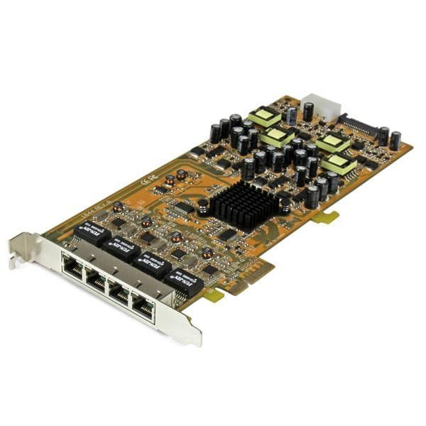 StarTech.com 4 Port Gigabit PoE PCIe nätverkskort - PSE PCI Express NIC - Nätverkskort - PCI Express x4 - Gigabit Ethernet x 4 (ST4000PEXPSE)