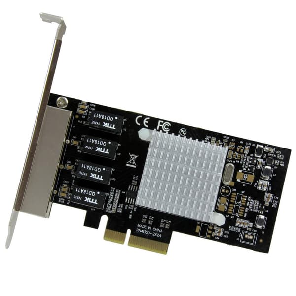 StarTech 4-portars gigabit ethernet nätverkskort - PCI Express - Intel 1350 NIC