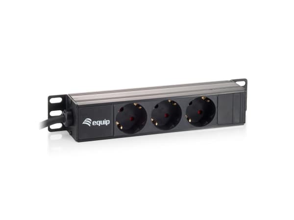 Udstyr 333299 strømfordeling 1U Sort 3 AC stikkontakt(er) Sort