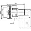 Miniatyrbillede 2 af 3: Telegärtner N-kabel vinkelstik crimp G01 lodde/krympe, B1805, G01 (RG-58 C/U), RG-141A/U - 1 stk (J01020A0035)