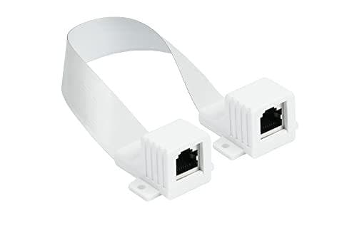 RJ45 vinduesbøsning i høj kvalitet, hvid, total længde inklusive fatninger 51,5 cm, fleksibel længde 44,5 cm (8055-F44QW)