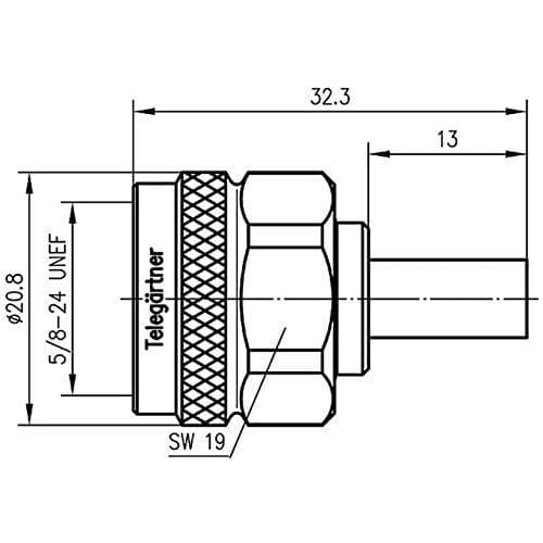 Telegärtner Inter-Series - RF koaksialt stik - N stik (M)