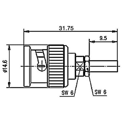 Telegärtner BNC kabelstik Crimp G03 50 Ohm, crimp/crimp, Professional, A2913, G03 (RG-178 B/U) - 1 stk (J01000B0018Z)