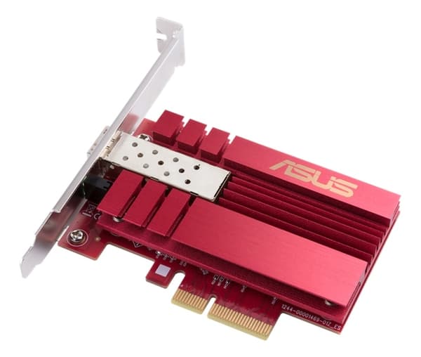 Asus XG-C100F PCI Express 10-Gigabit SPF+ PCIe-nettverksadapter Rød