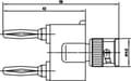 Miniatyrbillede 4 af 4: Telegärtner måleadapter [BNC-stik - lamelstik 4 mm, lamelstik 4 mm] J01008A0626 sort, sølv (J01008A0626)
