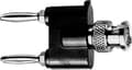 Miniatyrbillede 1 af 4: Telegärtner måleadapter [BNC-stik - lamelstik 4 mm, lamelstik 4 mm] J01008A0626 sort, sølv (J01008A0626)