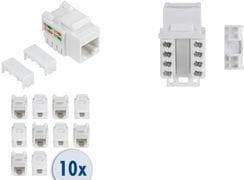 LogiLink Keystone-modul Cat.6, Klasse E, uskærmet, IDC-forbindelse med 110 eller LSA-værktøj, med T568A & T568B - 1 stk (NK4056)