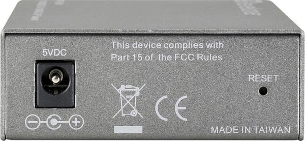 LevelOne Web Smart Series FVS-3120 - Media Converter - RJ-45 / SC enkelläge - upp till 20 km (FVS-3120)