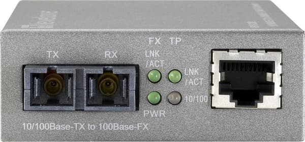 LevelOne Web Smart Series FVS-3120 - Media Converter - RJ-45 / SC enkelläge - upp till 20 km (FVS-3120)