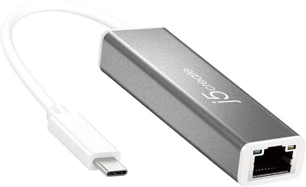 j5create JCE133G-N USB-C til Gigabit Ethernet-adapter Grå, Hvid