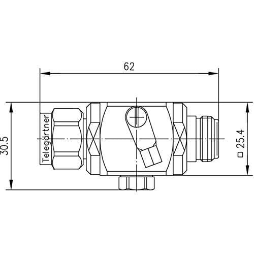 Telegärtner N overspændingsafleder Sti-Bu med gasafleder, 90 V, 1,5 GHz - 1 stk (J01028A0034)
