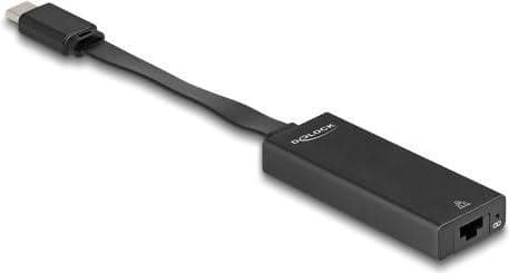 DeLOCK 66246 kabeladapter RJ-45 USB C svart (66246)