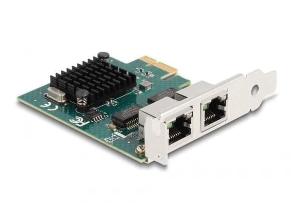 DeLOCK PCI Express x1-kort till 2 x RJ45 Gigabit LAN BCM - PCIe - RJ-45 - PCIe 2.0 - Grå - PC - Aktivitet - Länk (88205)