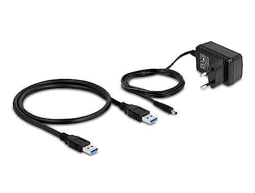 Delock USB 10 Gbps -keskitin, jossa on 4 USB Type-A -porttia + 1 pikalatausportti sis. virtalähde (64182)