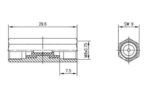 Telegärtner FME kobling Sti-Sti med PP isolering - 5 stk (J01702A0001)