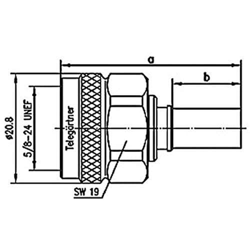 Telegärtner - netværksforbindelse - stik serie N (M) - coax - RG-213