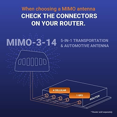 Poynting · Antenner · 5G/LTE · Bil/Marine · A-MIMO-0003-V2-14 · hvid · SMA (M) · 6,2 dBi · SMA-Han · 2 meter kabel Â· IP67 (A-MIMO-0003-V2) -14)
