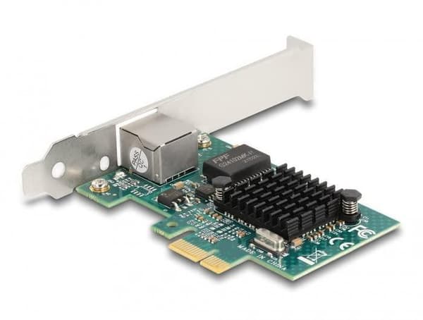 DeLOCK PCI Express x1-kort till 1 x RJ45 Gigabit LAN BCM - PCIe - RJ-45 - PCIe 1.1 - Grå - Aktivitet - Länk - 8 Gbit/s (88204)