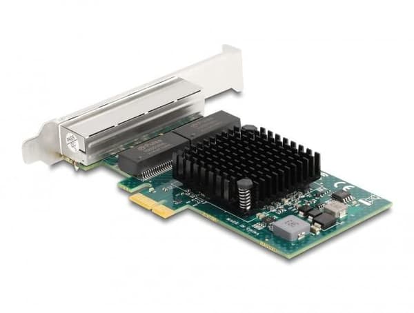 DeLOCK PCI Express x1-kort till 4 x RJ45 Gigabit LAN BCM - PCIe - RJ-45 - PCIe 2.0 - Grå - PC - Aktivitet - Länk (88207)