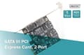 Pikkukuva 4 / 6: Digitus SATA III PCI Express -kortti - 2-porttinen - PCIe - SATA - Uros - Täyskorkea / matalaprofiilinen - PCIe 2.0 - Musta - Hopea (DS-30105)