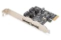 Pikkukuva 1 / 6: Digitus SATA III PCI Express -kortti - 2-porttinen - PCIe - SATA - Uros - Täyskorkea / matalaprofiilinen - PCIe 2.0 - Musta - Hopea (DS-30105)