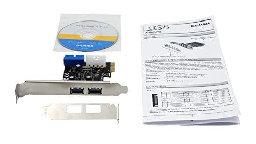 EXSYS GmbH PCIe USB 3.2 Gen 1 -kortti 2+2 portilla (VIA-sirusarja) (EX-11049)