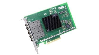 Intel Ethernet Converged Network Adapter X710-DA4 - Netværksadapter - PCIe 3.0 x8 Low-Profile - 10 Gigabit SFP+ x 4 Sort, Grøn