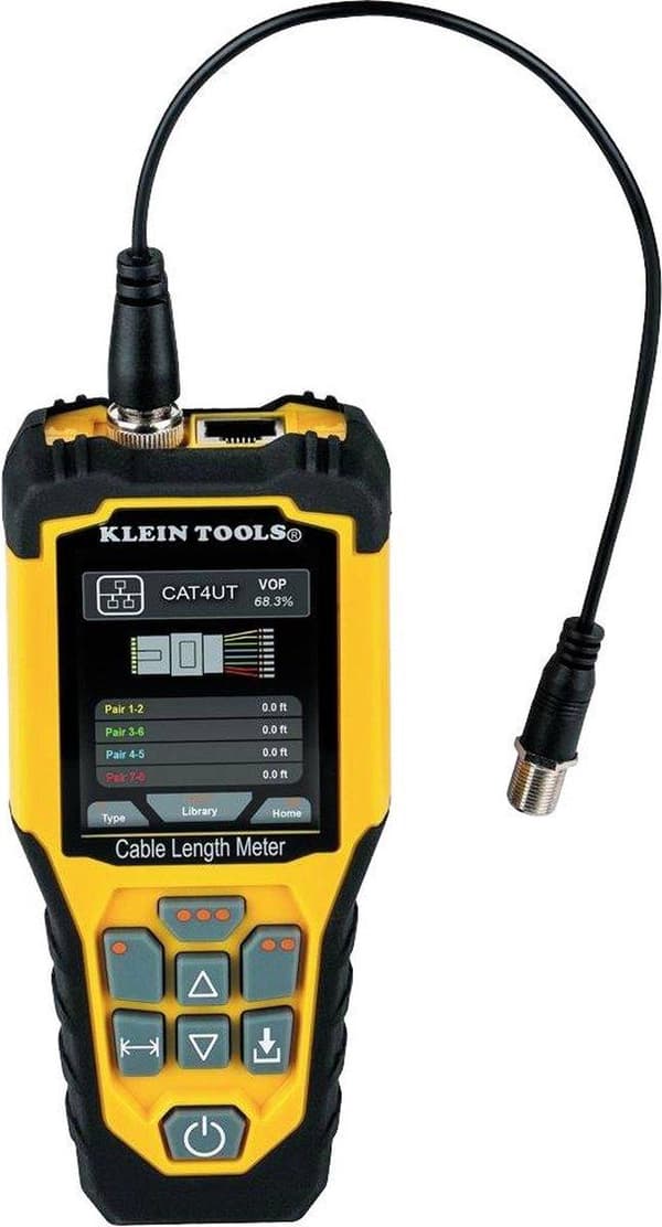 Klein Tools 501-915 Verkkokaapelin testauslaitteen aikaverkkotunnuksen heijastusmittari keltainen (501-915)