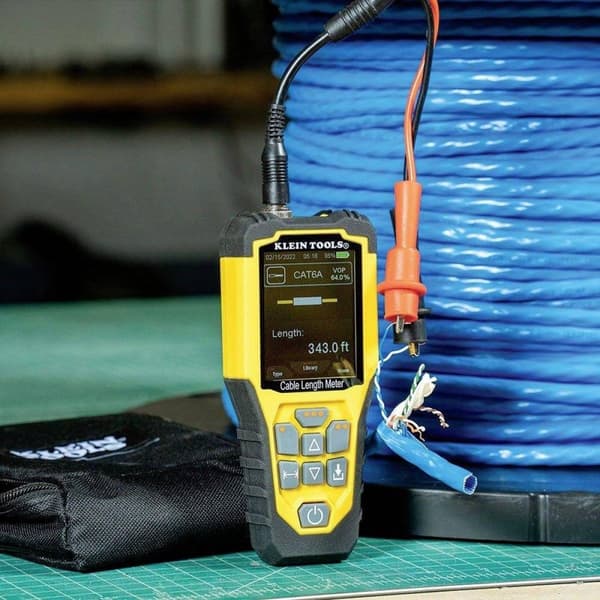 Klein Tools 501-915 Verkkokaapelin testauslaitteen aikaverkkotunnuksen heijastusmittari keltainen (501-915)
