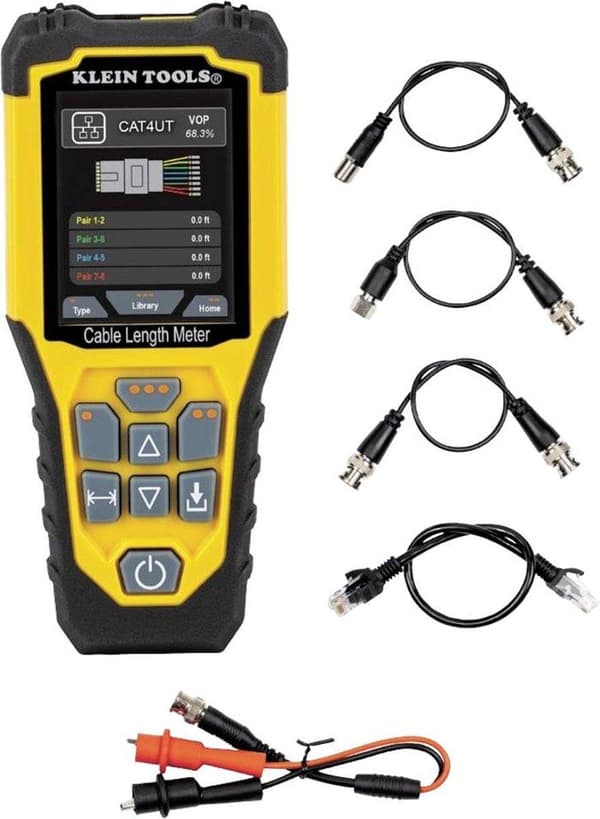 Klein Tools 501-915 Verkkokaapelin testauslaitteen aikaverkkotunnuksen heijastusmittari keltainen (501-915)