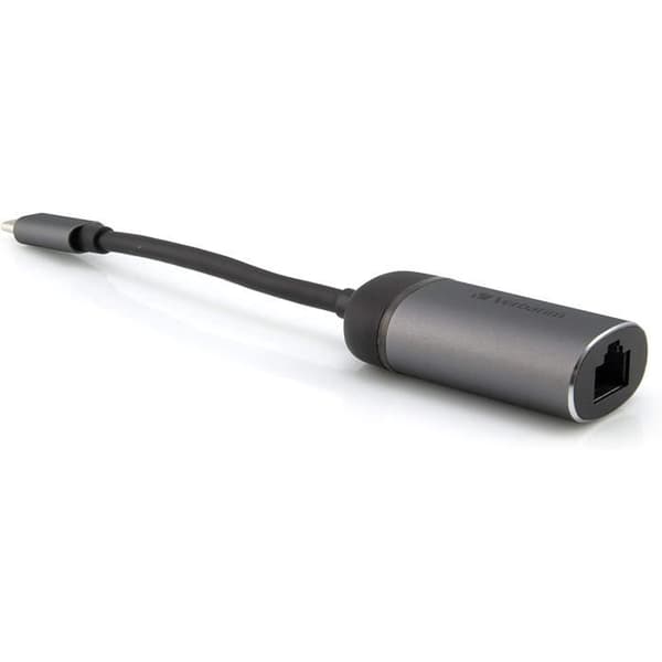 USB 3.0 Typ C till RJ45 Verbatim Gigabit nätverkskort - grått/svart - TU