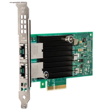 Intel Ethernet Converged Network Adapter X550-T2 - Netværksadapter - PCIe 3.0 Low Profile - 10 Gb Ethernet x 2 (X550T2) Grøn, Sølv