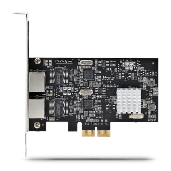 StarTech.com 2-portars 2,5 Gbps NBASE-T PCIe nätverkskort, Intel I225-V, tvåports datornätverkskort, multi-gigabit NIC, PCI Express Server LAN-kort, D