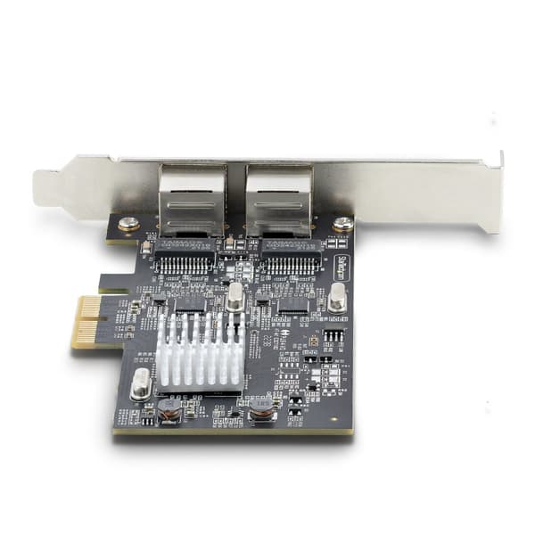 StarTech.com 2-portars 2,5 Gbps NBASE-T PCIe nätverkskort, Intel I225-V, tvåports datornätverkskort, multi-gigabit NIC, PCI Express Server LAN-kort, D