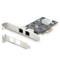 Miniatyrbild 6 av 6: StarTech.com 2-portars 2,5 Gbps NBASE-T PCIe nätverkskort, Intel I225-V, tvåports datornätverkskort, multi-gigabit NIC, PCI Express Server LAN-kort, D