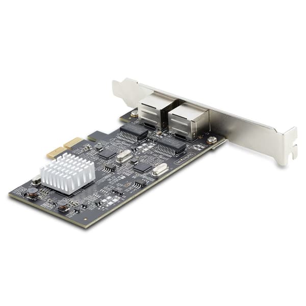 StarTech.com 2-portars 2,5 Gbps NBASE-T PCIe nätverkskort, Intel I225-V, tvåports datornätverkskort, multi-gigabit NIC, PCI Express Server LAN-kort, D
