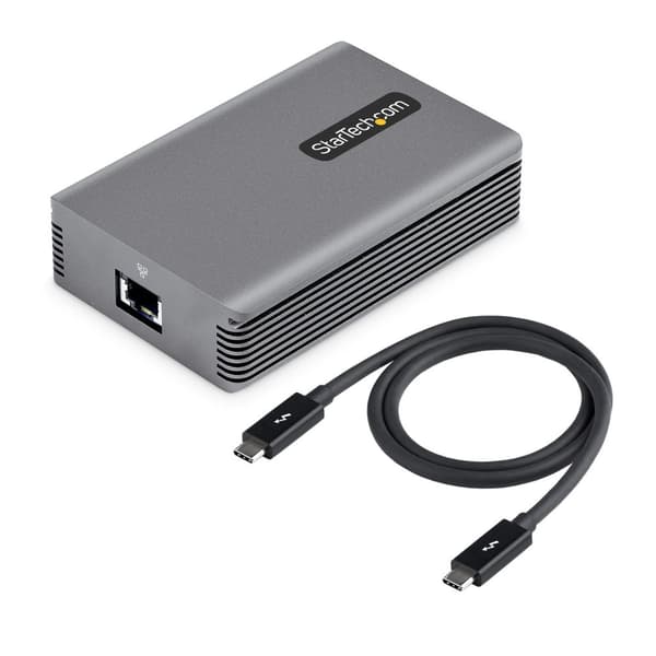 StarTech.com Thunderbolt 3 till Ethernet-adapter, 10GbE, Multi-Gigabit, Thunderbolt 3 till RJ45 nätverksadapter, 10GBASE-T/5-2.5GBASE-T NIC, TB3/TB4 1