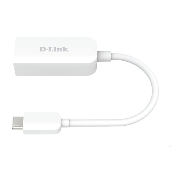 Nätverkskort - D-Link - DUB-E250 - 2500 Mbps - USB C 3.2 - RJ45 Vit