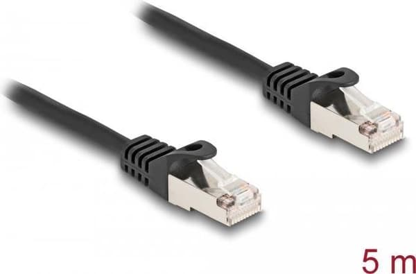 Delock - Netværkskabel - RJ-50 (M) til RJ-50 (M) - 5,0 m - S/FTP - uden krog - Sort (80190)