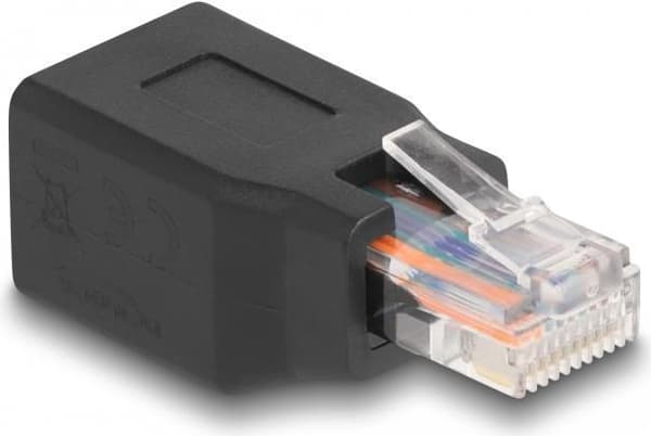 DeLOCK 66991 - RJ45/RJ48/RJ50 - Sort - Han/hun - Lige - Polyvinylchlorid (PVC) - U/UTP (UTP) (66991)