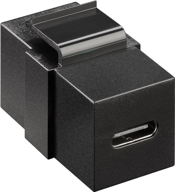 Goobay Keystone-modul USB-C™-stik, USB 3.2 Gen 2 (10 Gbit/s), sort (61261)
