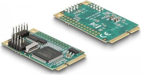 Delock - seriell adapter - PCIe minikort - RS-232 x 2 (95273)