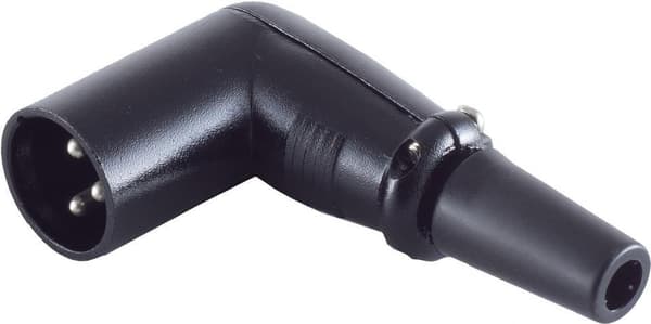 shiverpeaks ®-BASIC-S--XLR vinkelplugg, svart (BS55006)