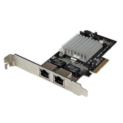 DUAL PORT PCIE GIGABIT NIC/IN Aluminium, Sort