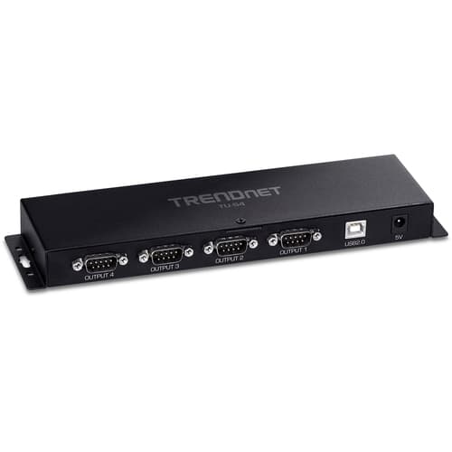4 PORT USB TO SERIAL RS232/ADAPETER Svart