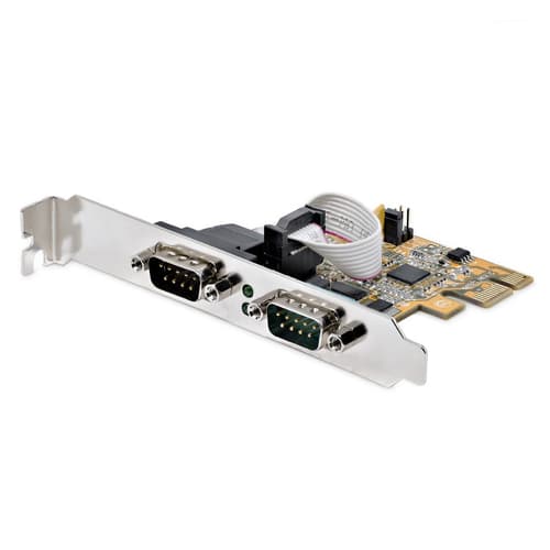 StarTech.com 2-Port PCIe Interface Card 21050-PC-SERIAL-LP Gult