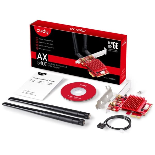 Cudy WE3000 network card Internal WLAN / Bluetooth 2400 Mbit/s