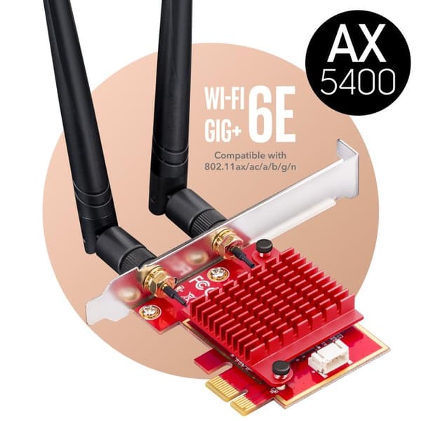 Cudy WE3000S network card Internal WLAN / Bluetooth 2400 Mbit/s