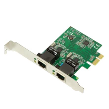 Logilink PC0075, 2-port Gigabit PCI Express network card | Logilink | 2 x Gigabit Lan (RJ 45) | PCIe Grønn